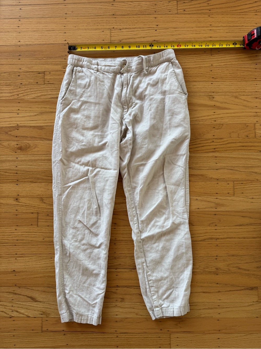Uniqlo Linen Blend Jogger Pants Cream Men’s Medium